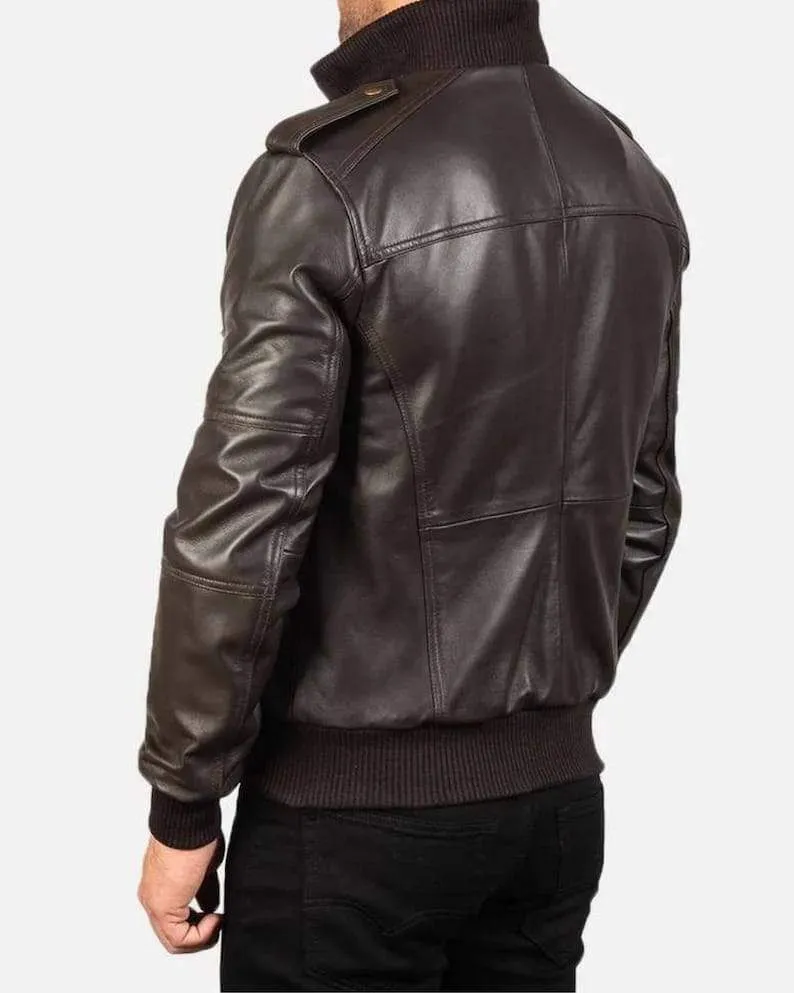 Men's Genuine Cowhide Leather Jacket - Image 2