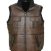 Men's Genuine American Leather Summer Vest - Workwear Waistcoat