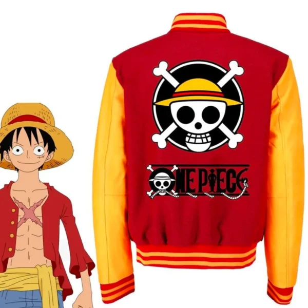 One Piece Luffy Cosplay Varsity Jacket