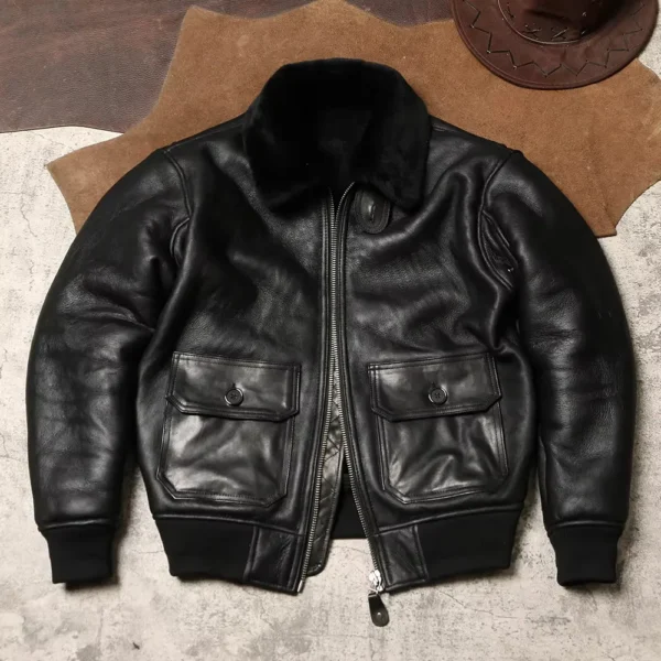 Men's Aviator Air Force Leather Jacket