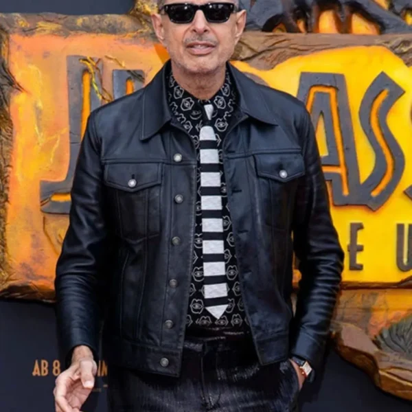 JEFF GOLDBLUM Leather Jacket | men celebrity leather jacket