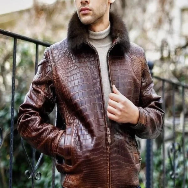 Unleash Your Inner Reptile: Fierce Alligator-Inspired Jacket for Statement Style