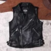 Men's Stylish Punk Vintage Sheep Leather Vest