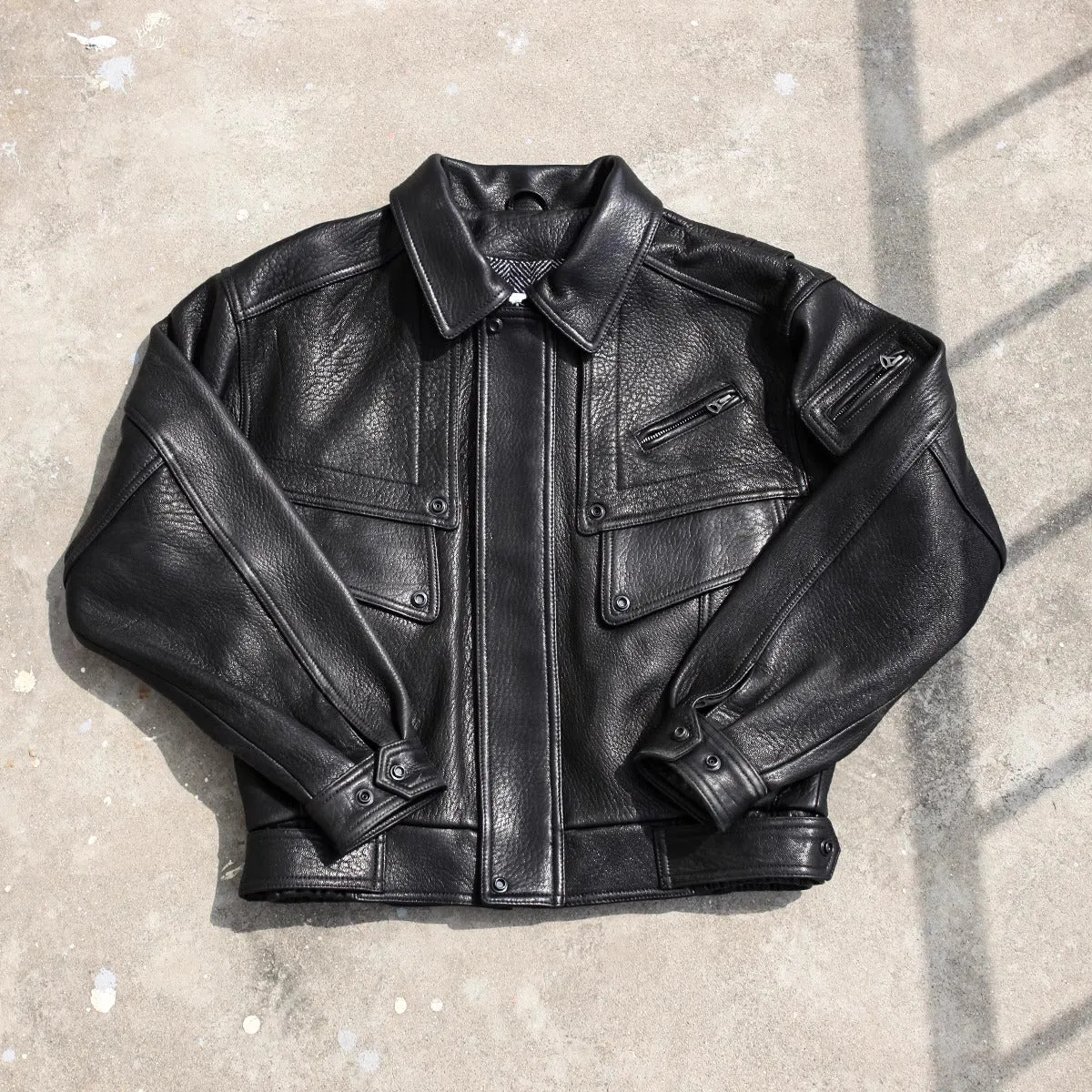 US Size Top Quality Genuine Cowhide Leather Jacket - Image 4