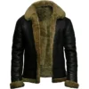 Mens Winter B3 WW2 Aviator Fighter Pilots Raf Bomber Real Fur Shearling Leather Jacket