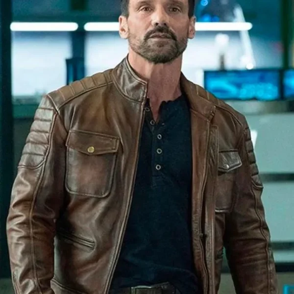 Frank Grillo Boss Level Leather Jacket | Men Celebrity Jacket | Celebrity Leather Jacket