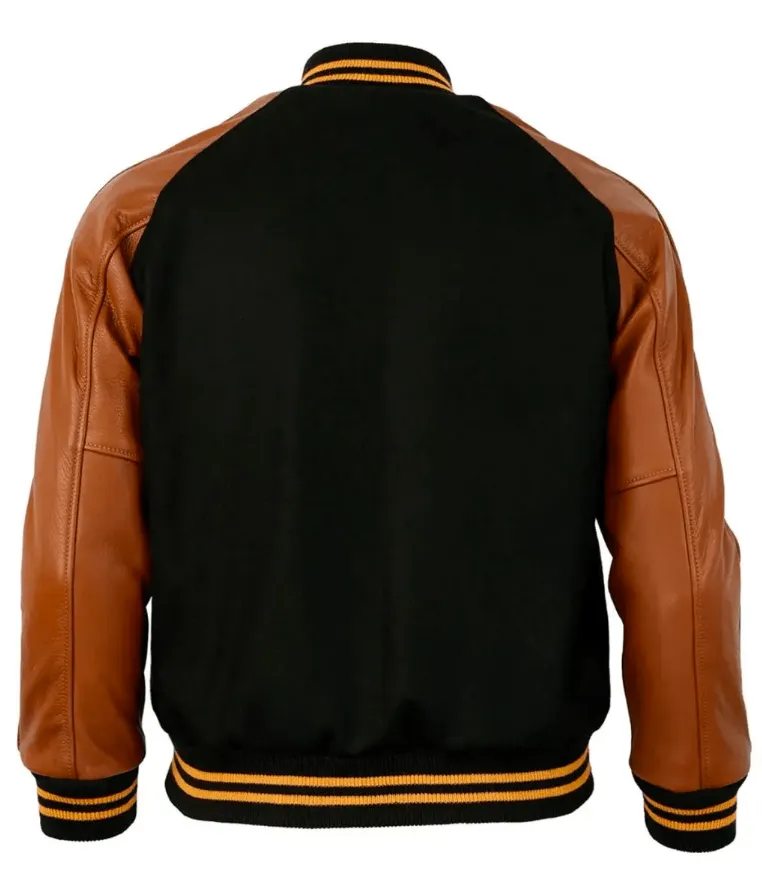 Pittsburgh Steelers 1955 Varsity Jacket in Brown and Black - Image 2
