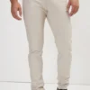 Men's Slim-Fit Classic Zipper Jeans - Genuine Lambskin Leather Pants