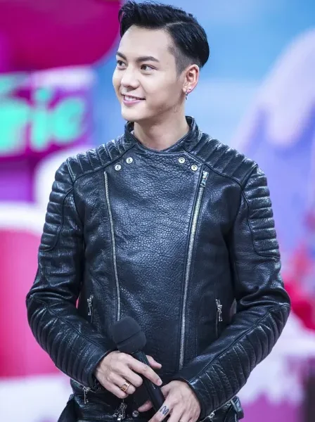 Men's Sheepskin Leather Motorcycle Jacket