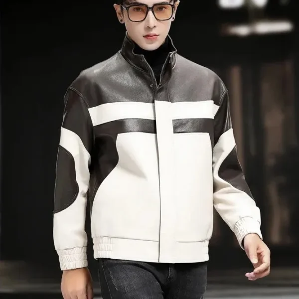 Men's Genuine Sheepskin Leather Jacket - Loose Casual Fit