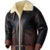 Men's Military Style Black Winter Shearling Jacket