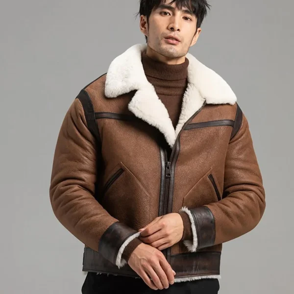 B3 Menâ€™s Shearlings Leather Jacket