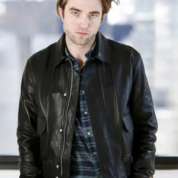 Robert Pattinson Leather Jacket | Men Celebrity Jacket | Genuine Leather Jacket