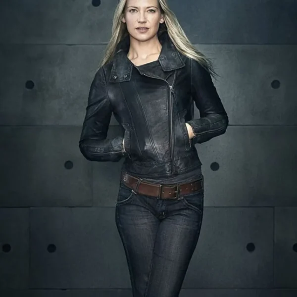 Anna Torv Fringe TV Series Black Leather Jacket | Women Celebrity Jacket