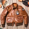 Men's Classic A-2 Cowhide Leather Bomber Jacket - Luxury Air Force Style