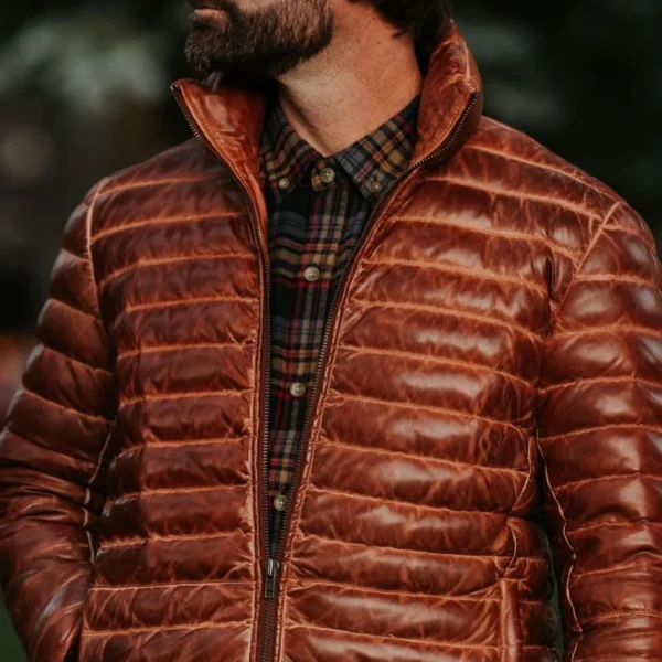Men's Tan Genuine Lamb Skin Leather Jacket - Timeless Style and Unmatched Quality